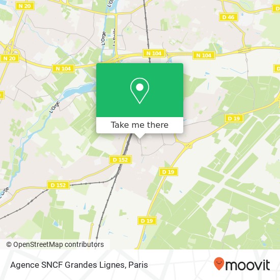 Agence SNCF Grandes Lignes map
