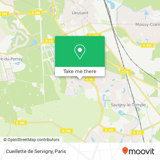 Mapa Cueillette de Servigny