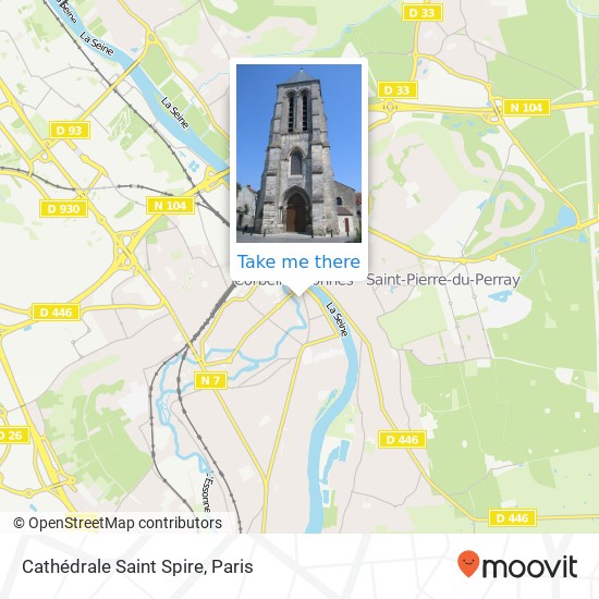 Cathédrale Saint Spire map