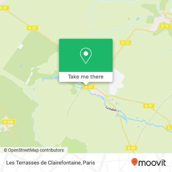 Mapa Les Terrasses de Clairefontaine