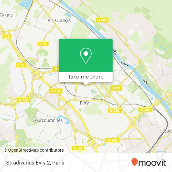 Stradivarius Evry 2 map