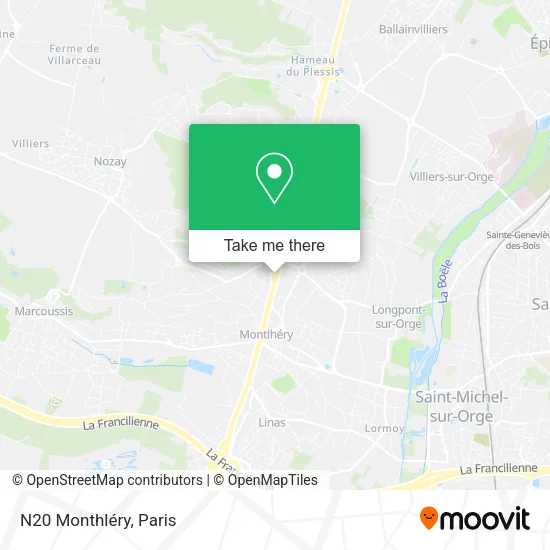 N20 Monthléry map