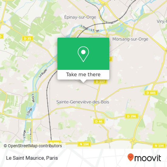 Mapa Le Saint Maurice