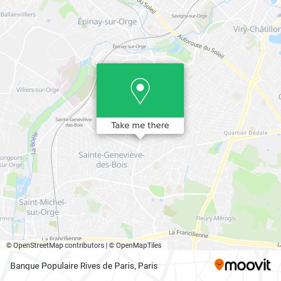 Mapa Banque Populaire Rives de Paris