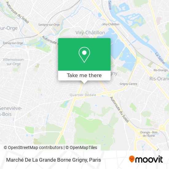 Marché De La Grande Borne Grigny map