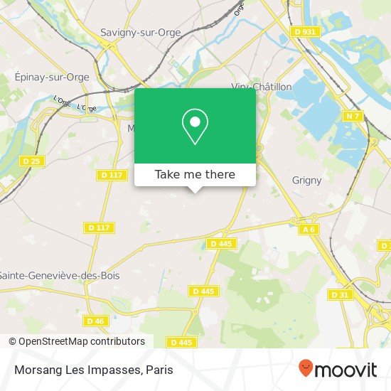 Morsang Les Impasses map