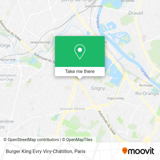 Burger King Evry Viry-Châtillon map