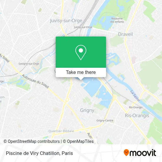 Piscine de Viry Chatillon map