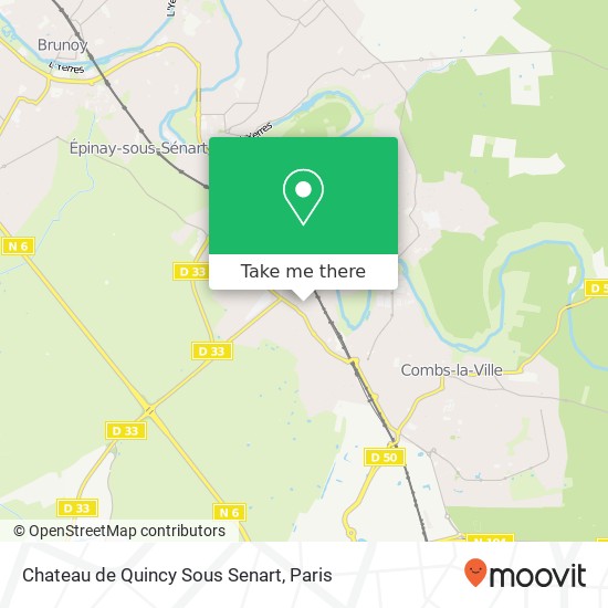 Chateau de Quincy Sous Senart map