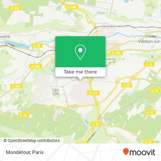 Mondétour map