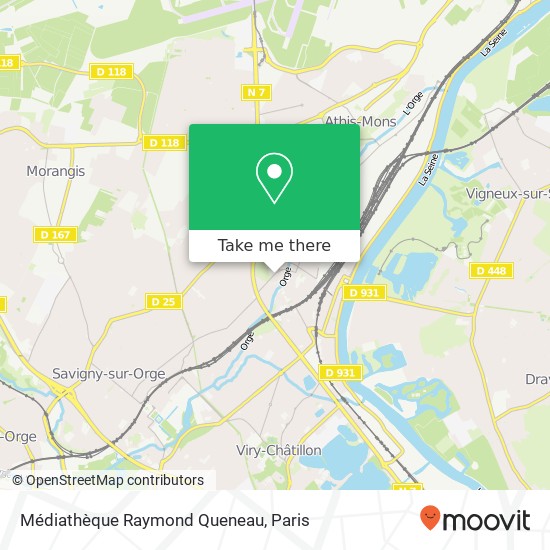 Mapa Médiathèque Raymond Queneau