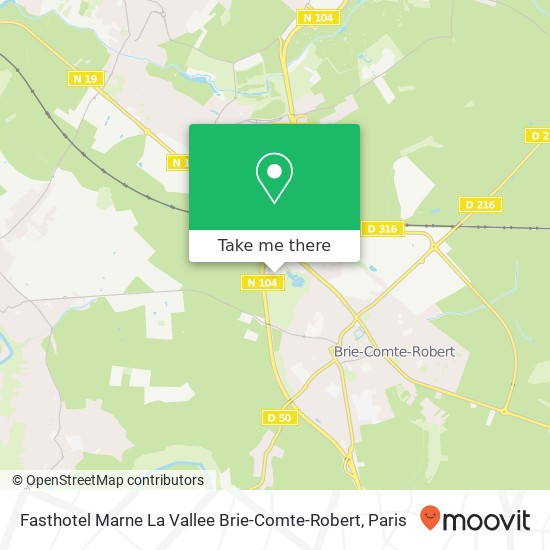 Fasthotel Marne La Vallee Brie-Comte-Robert map