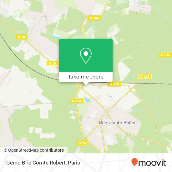 Mapa Gemo Brie Comte Robert