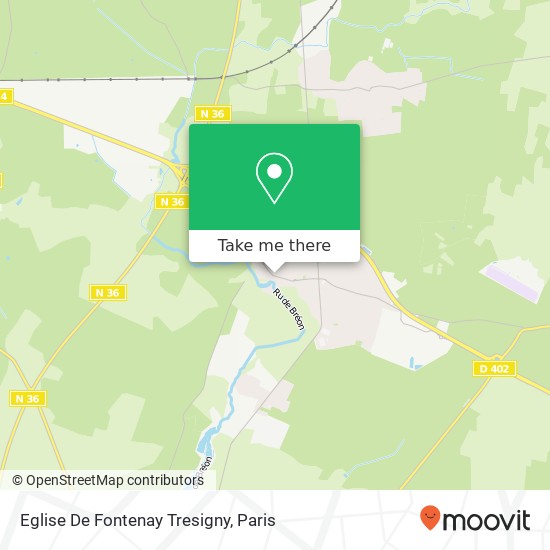 Mapa Eglise De Fontenay Tresigny