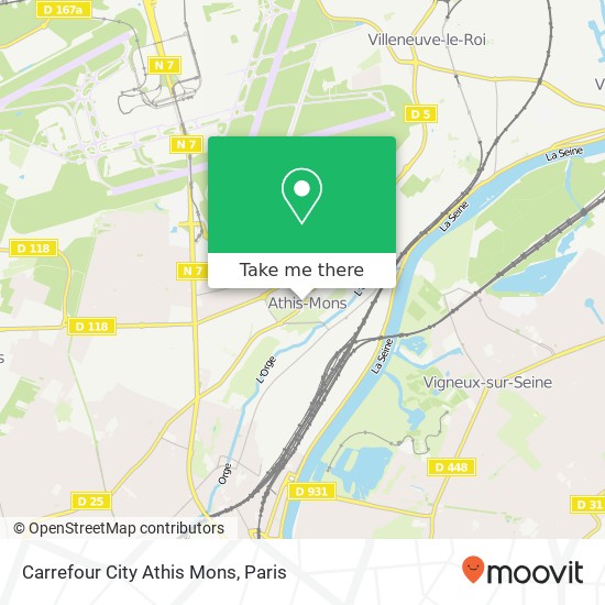 Carrefour City Athis Mons map