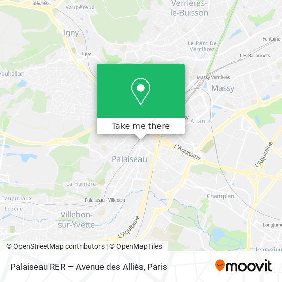 Palaiseau RER — Avenue des Alliés map