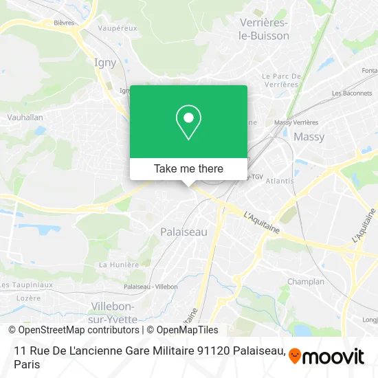 11 Rue De L'ancienne Gare Militaire 91120 Palaiseau map