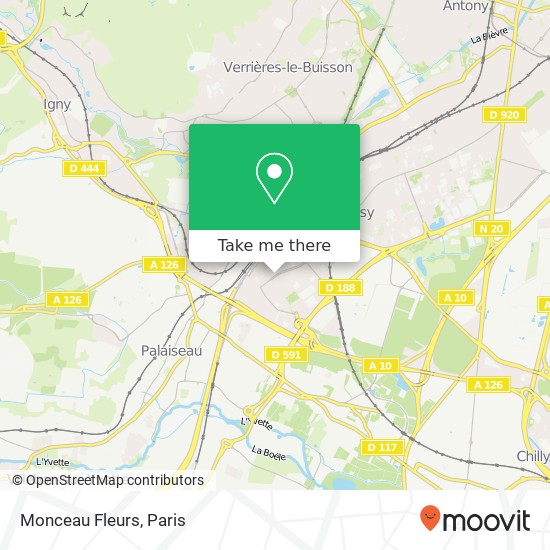 Monceau Fleurs map