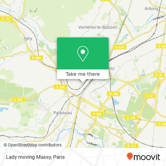 Lady moving Massy map