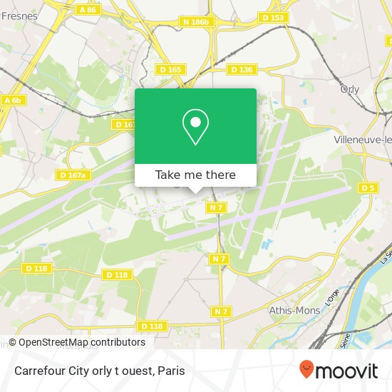 Carrefour City orly t ouest map