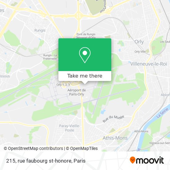 Mapa 215, rue faubourg st-honore