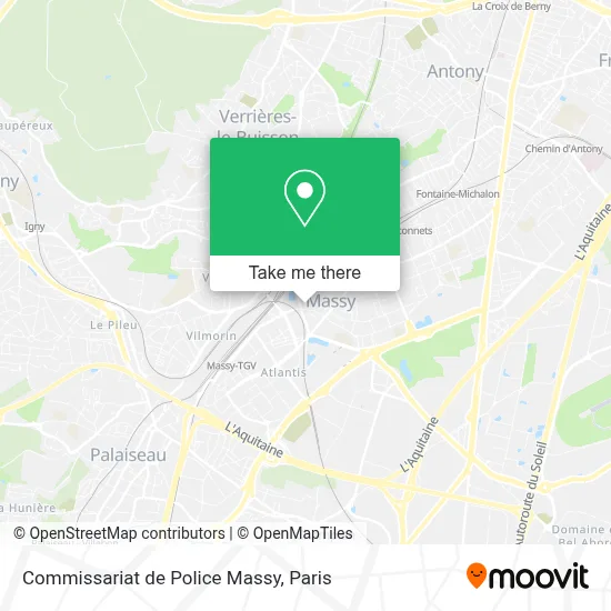 Commissariat de Police Massy map