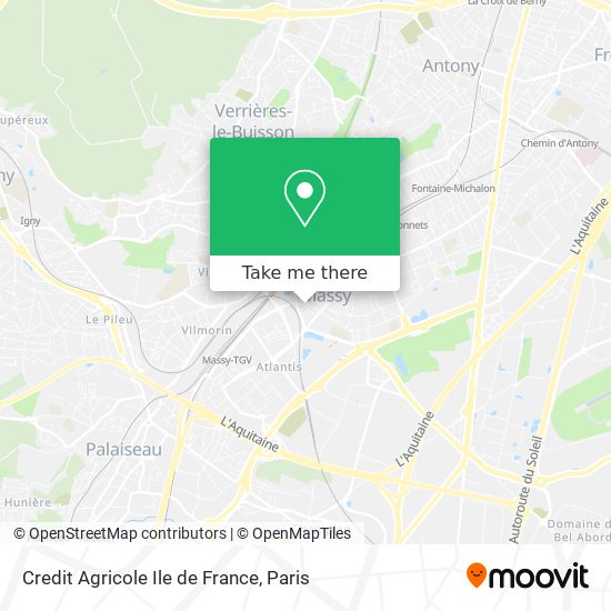 Credit Agricole Ile de France map
