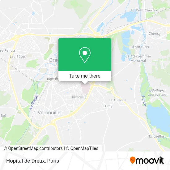 Hôpital de Dreux map