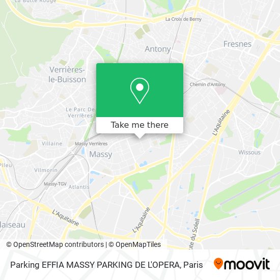 Mapa Parking EFFIA MASSY PARKING DE L'OPERA