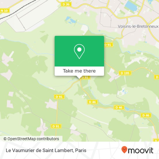 Le Vaumurier de Saint Lambert map