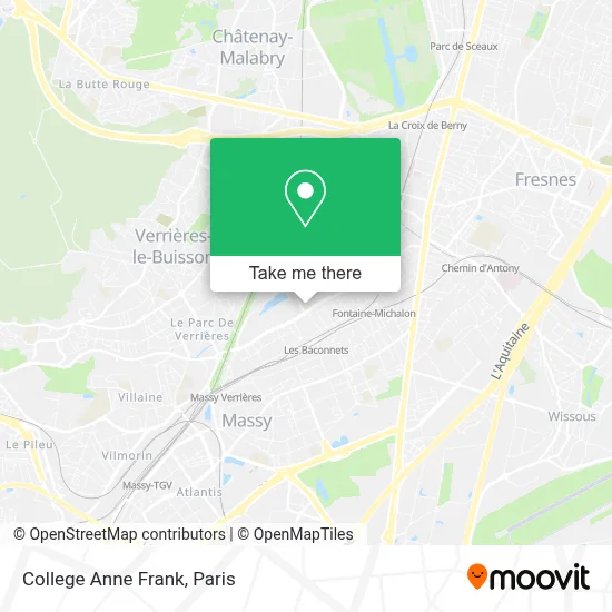 College Anne Frank map