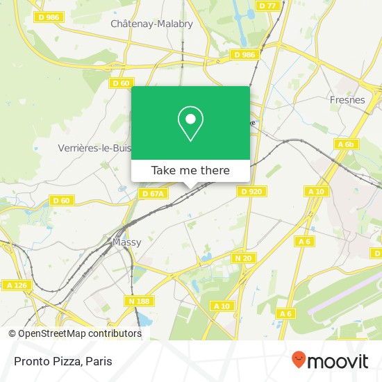 Pronto Pizza map