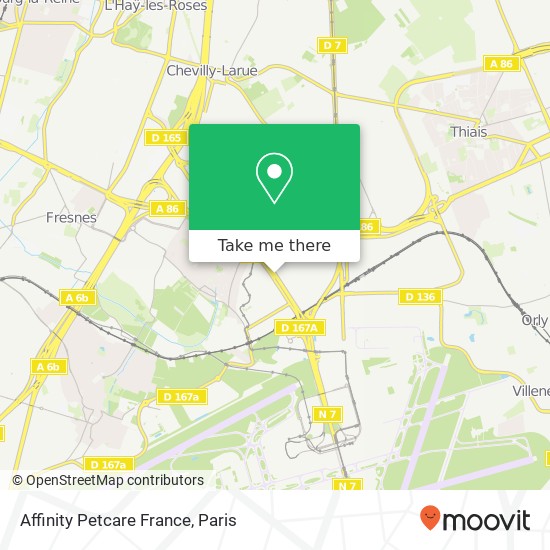 Mapa Affinity Petcare France