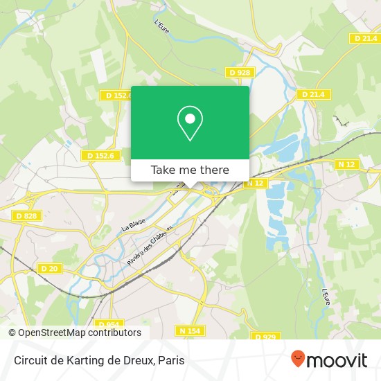 Circuit de Karting de Dreux map