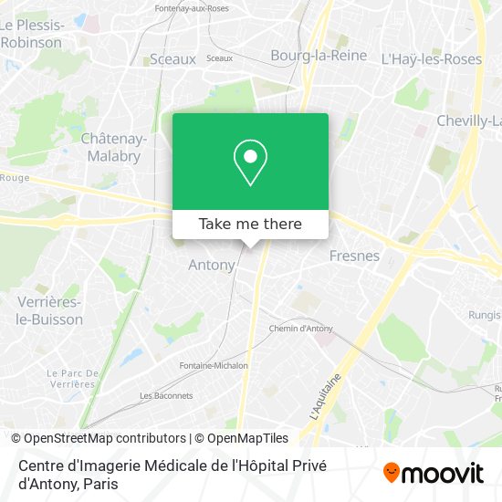 Centre d'Imagerie Médicale de l'Hôpital Privé d'Antony map