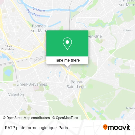 RATP plate forme logistique map