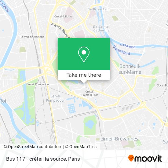 Bus 117 - créteil la source map