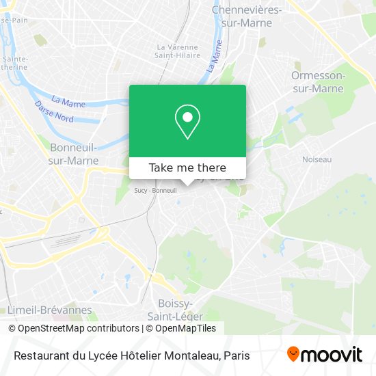Mapa Restaurant du Lycée Hôtelier Montaleau