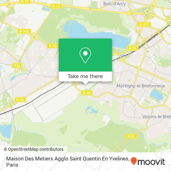 Mapa Maison Des Metiers Agglo Saint Quentin En Yvelines