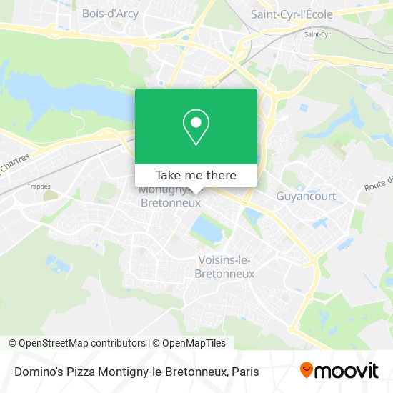 Domino's Pizza Montigny-le-Bretonneux map