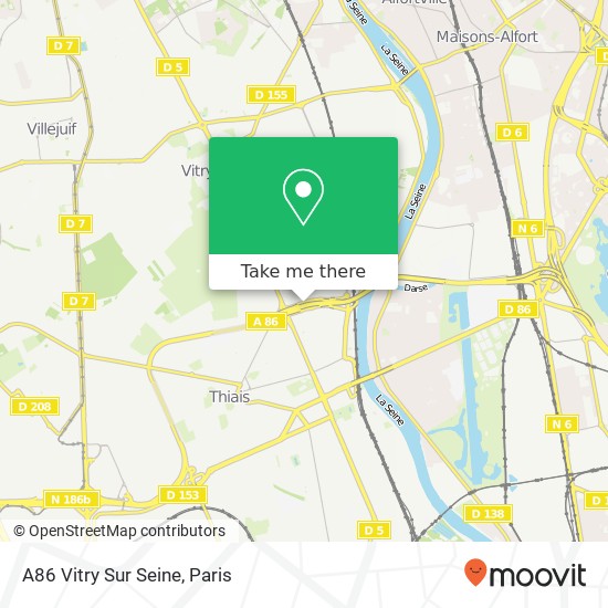 A86 Vitry Sur Seine map