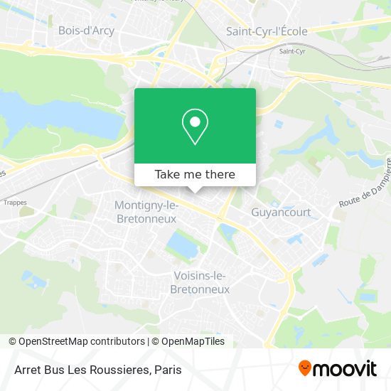 Arret Bus Les Roussieres map