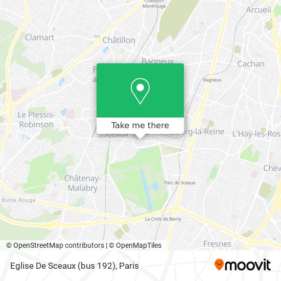 Mapa Eglise De Sceaux (bus 192)