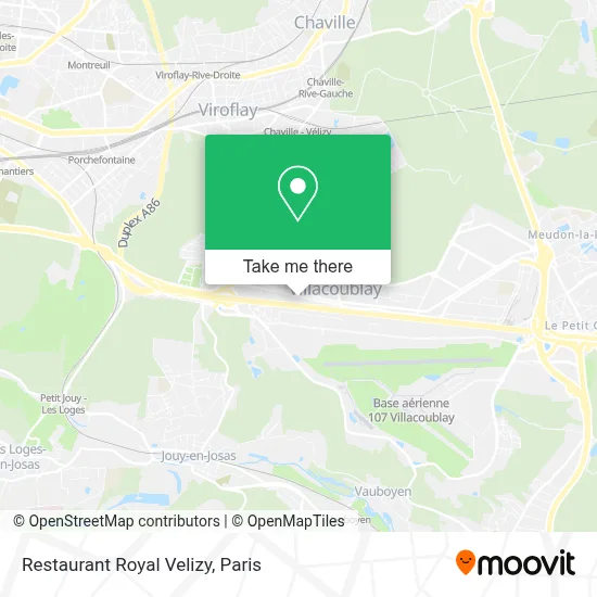 Restaurant Royal Velizy map