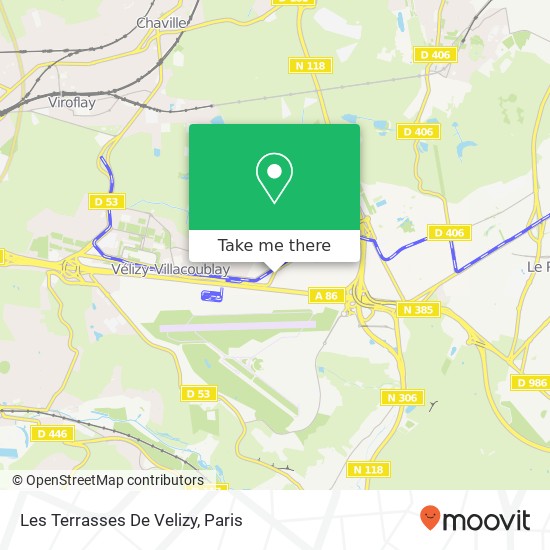 Les Terrasses De Velizy map