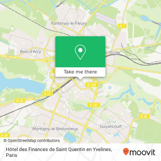 Hôtel des Finances de Saint Quentin en Yvelines map