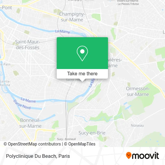 Polyclinique Du Beach map