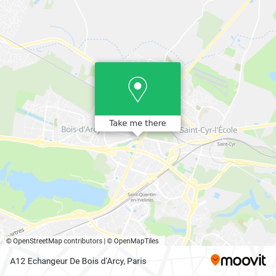 A12 Echangeur De Bois d'Arcy map
