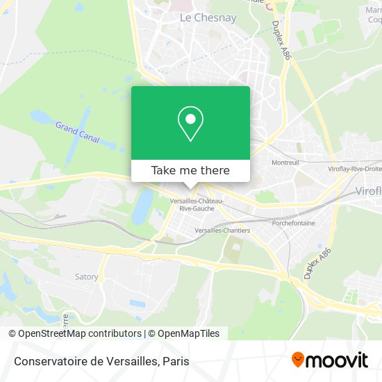 Mapa Conservatoire de Versailles