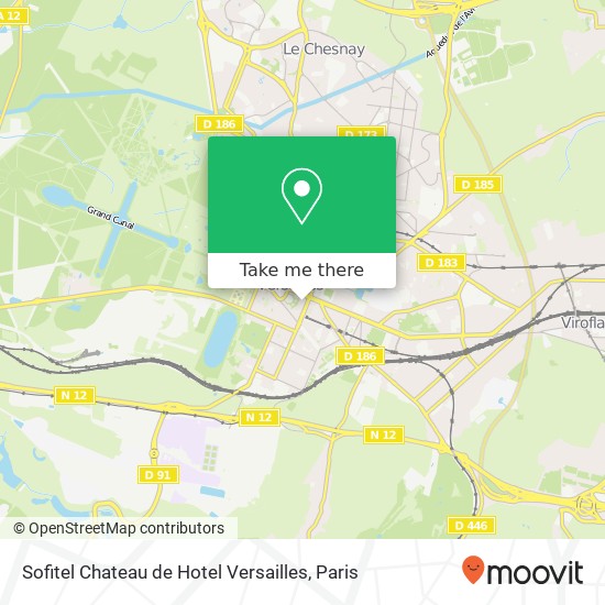 Sofitel Chateau de Hotel Versailles map